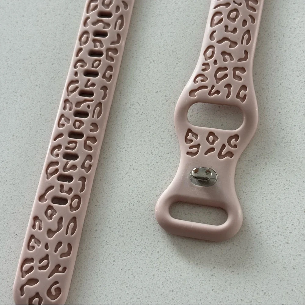 38/40/41 MM light pink with beige (two-toned) Apple Watch silicone band